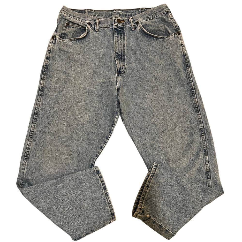 Wrangler Men's Denim Jeans Light Wash Size 34 Straight Leg‎